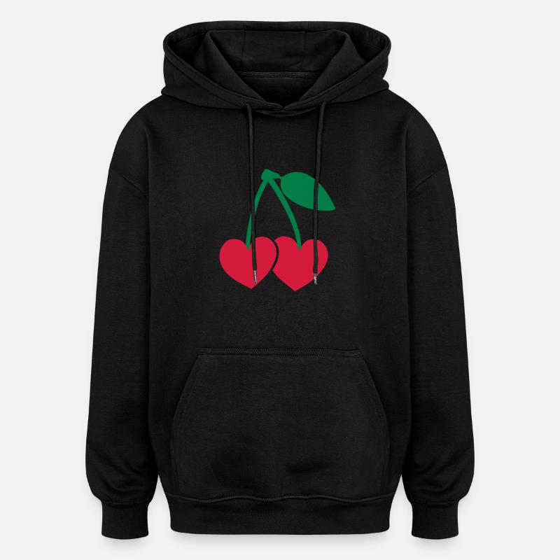 kirschen_f2 - Sweat à capuche oversize unisexe - noir