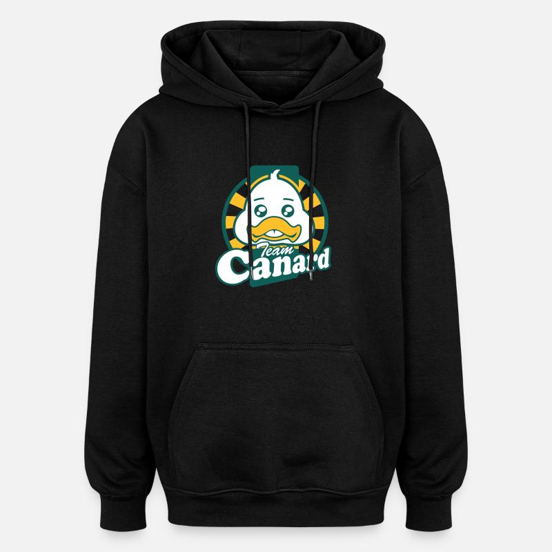 TeamCanard - Sweat à capuche oversize unisexe - noir