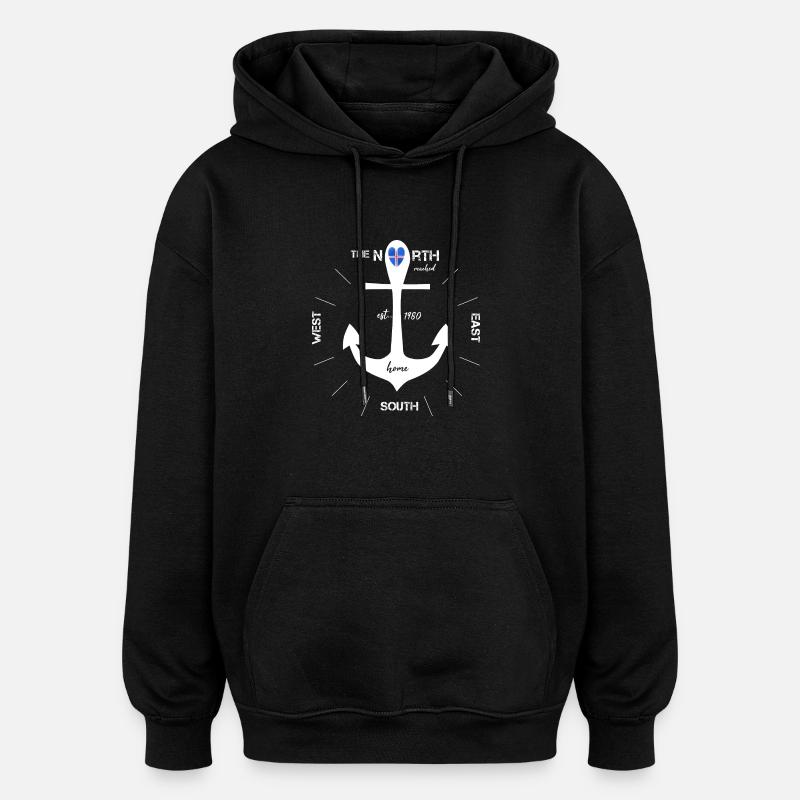 Vacances Anchor Iceland - Sweat à capuche oversize unisexe - noir
