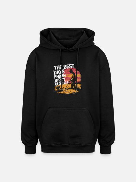 Abenteuer im Boden entdecken - Oversized Unisex Hoodie - Schwarz