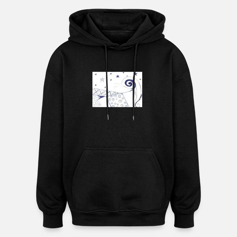 Art moderne - Sweat à capuche oversize unisexe - noir