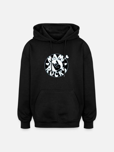 mami rocks (circle, 3c) - Oversized Unisex Hoodie - black