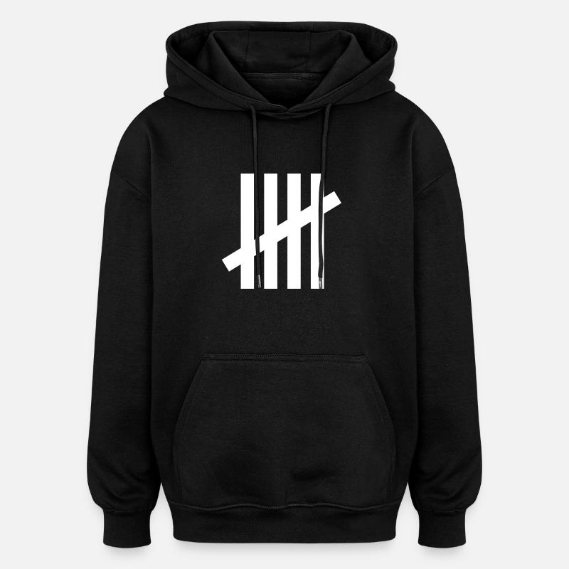 counting days white - Oversized Unisex Hoodie - black