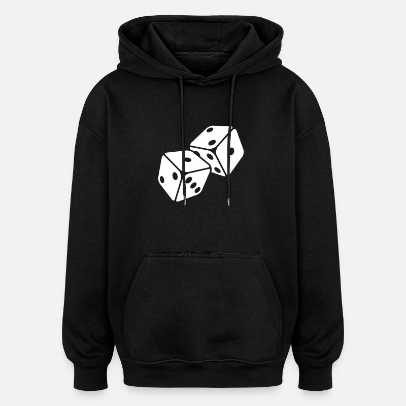 dés Mäxchen - Sweat à capuche oversize unisexe - noir