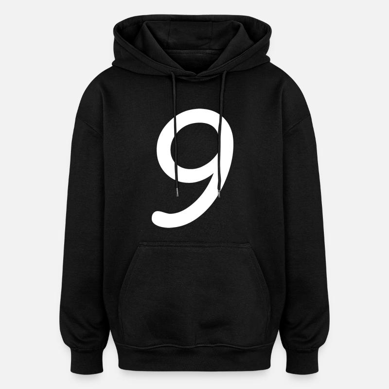 9 - Oversized Unisex Hoodie - black