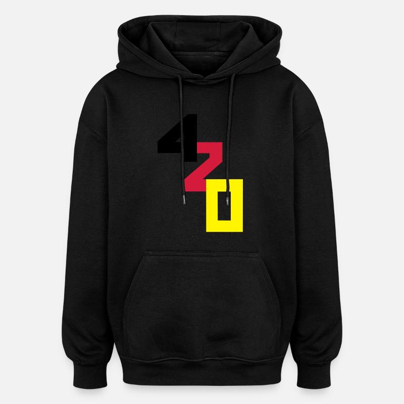 420er - Oversized Unisex Hoodie - Schwarz