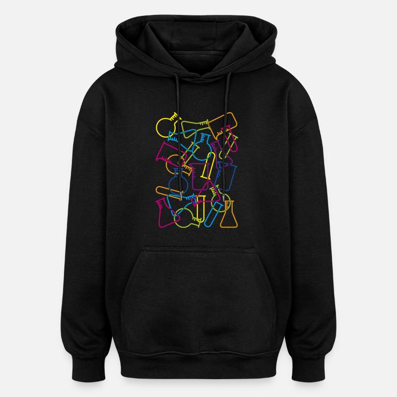 Grande Verrerie de laboratoire - Sweat à capuche oversize unisexe - noir