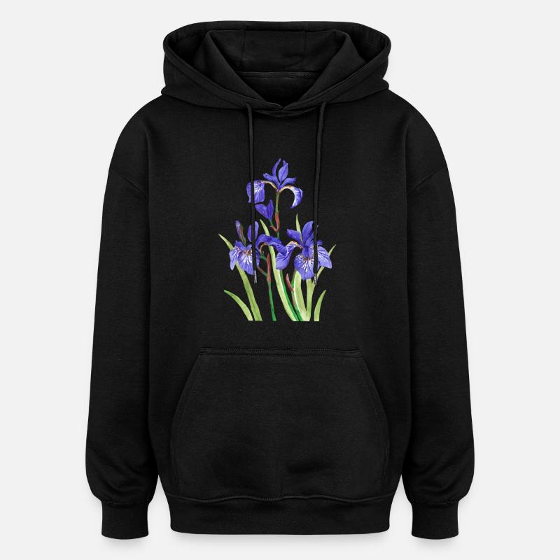 Iris - Oversized Unisex Hoodie - Schwarz
