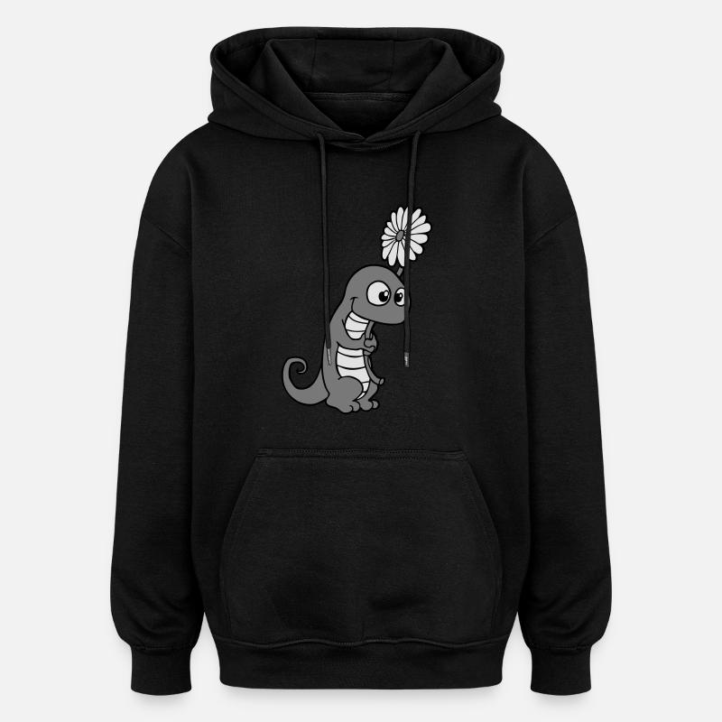 eidechse - Oversized Unisex Hoodie - Schwarz
