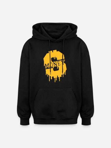 Money Graffiti - Oversized Unisex Hoodie - black
