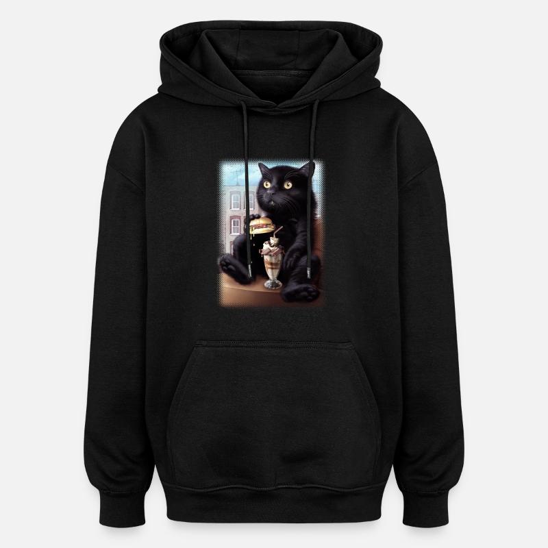 CAESAR 2019 - Sweat à capuche oversize unisexe - noir