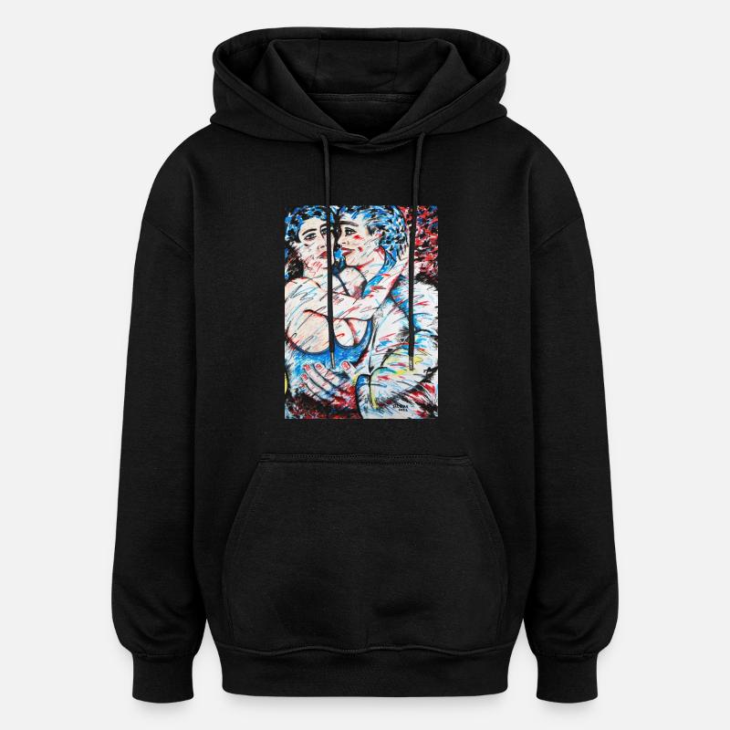 Escort Mädchen - Oversized Unisex Hoodie - Schwarz