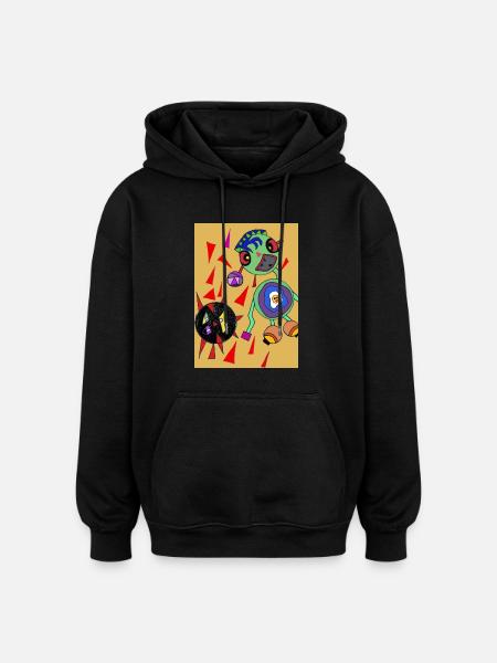 Collection Black City - Oversized Unisex Hoodie - black