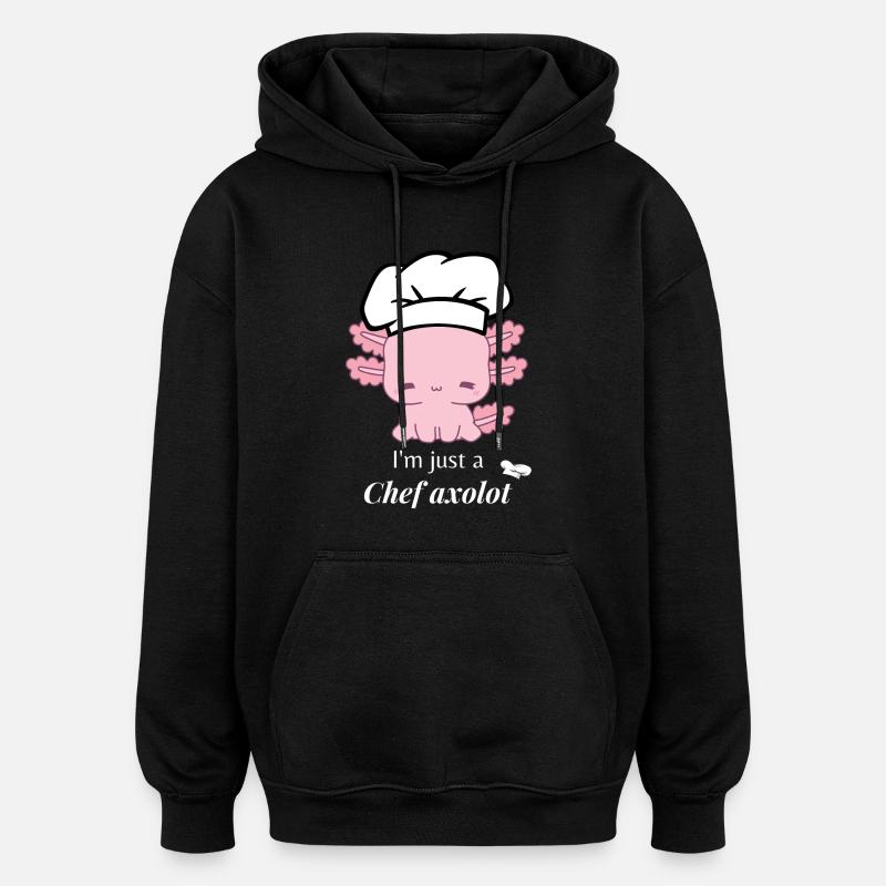 Chefkoch Axolotl - Oversized Unisex Hoodie - Schwarz