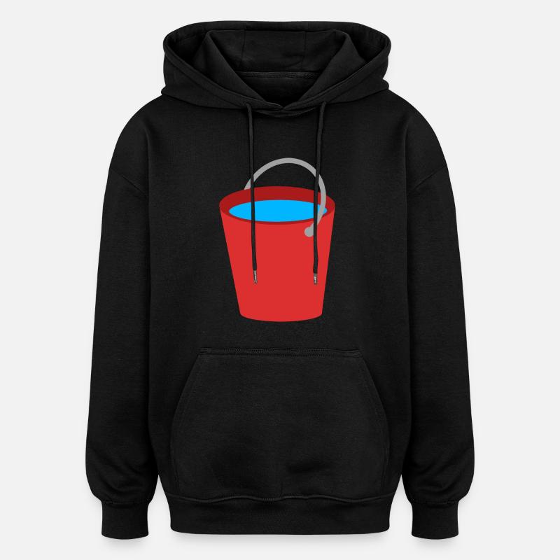 Eimer voll Wasser - Oversized Unisex Hoodie - Schwarz