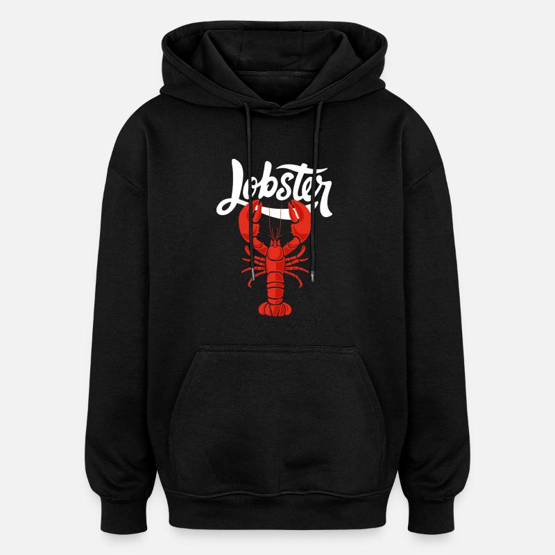 Homard - Sweat à capuche oversize unisexe - noir