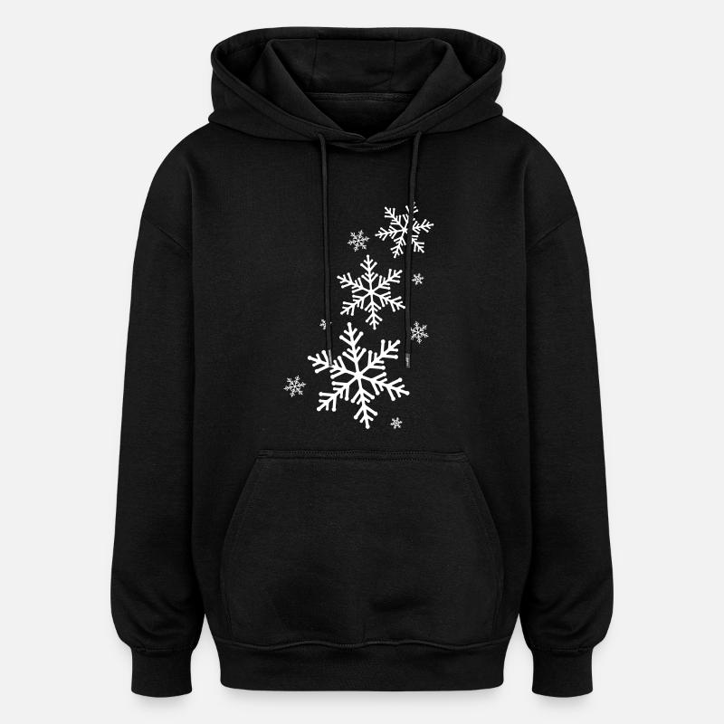 First Snow - Sweat à capuche oversize unisexe - noir