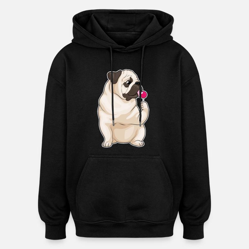 Pulin Lollipop - Sweat à capuche oversize unisexe - noir