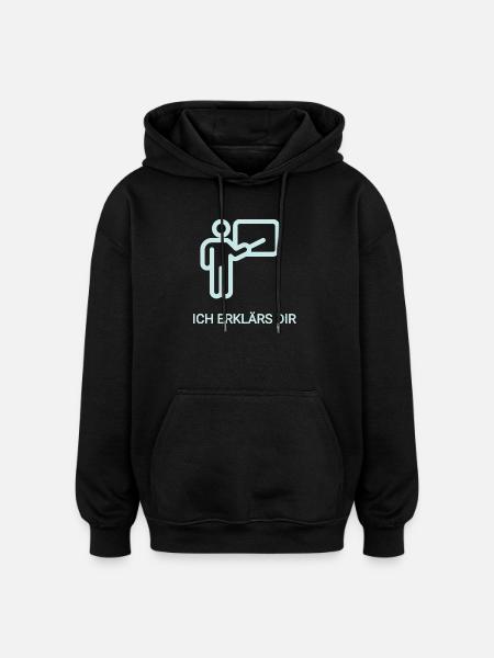 Abstraktes Lehrerthema mit Farbverlauf - Oversized Unisex Hoodie - Schwarz