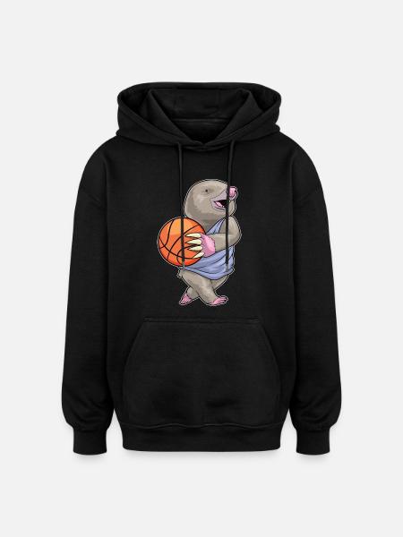 Taupe Basketteur Basketteur - Sweat à capuche oversize unisexe - noir