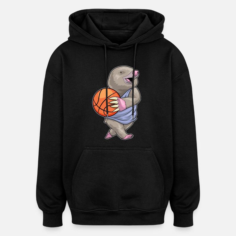 Taupe Basketteur Basketteur - Sweat à capuche oversize unisexe - noir