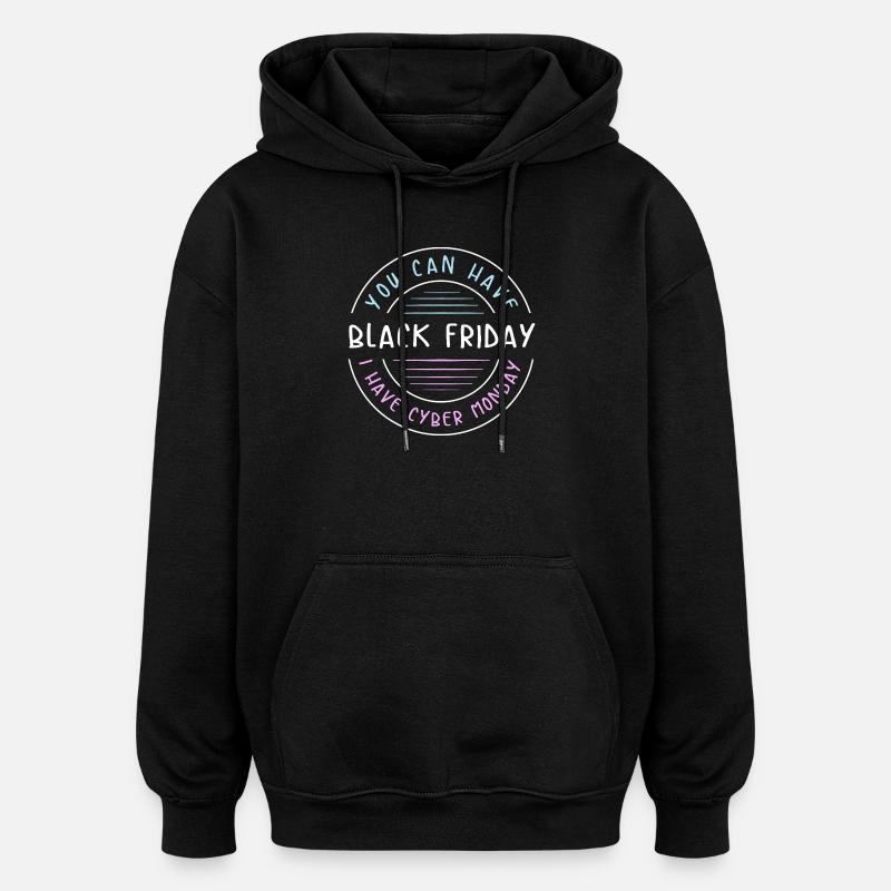 Virée shopping du Cyber Monday - Sweat à capuche oversize unisexe - noir