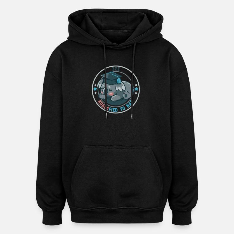 Koalafied à la sieste - Sweat à capuche oversize unisexe - noir
