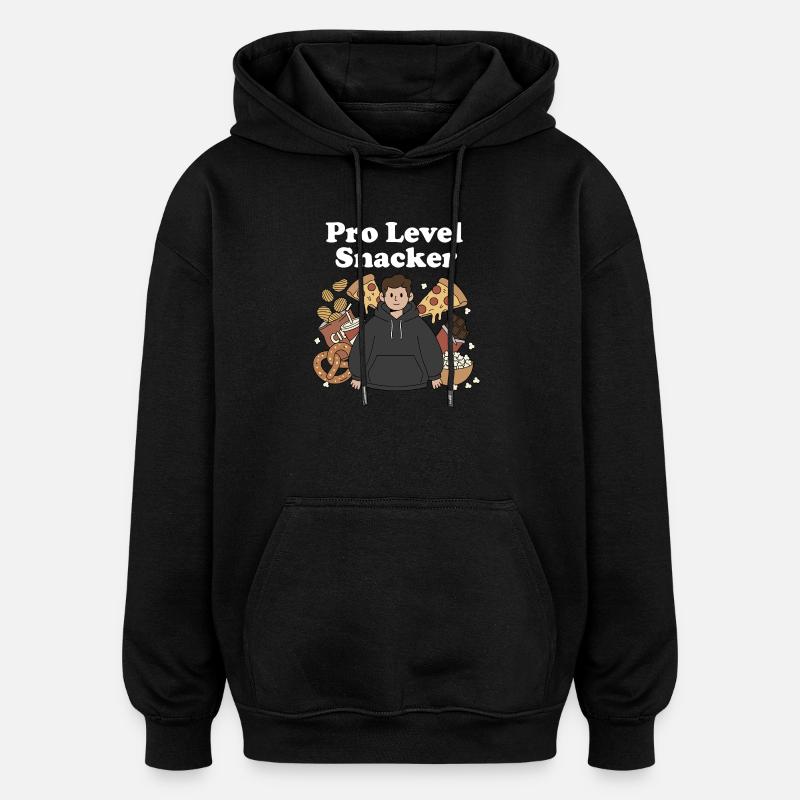 Pro Level Snacker Motif - Oversized Unisex Hoodie - black