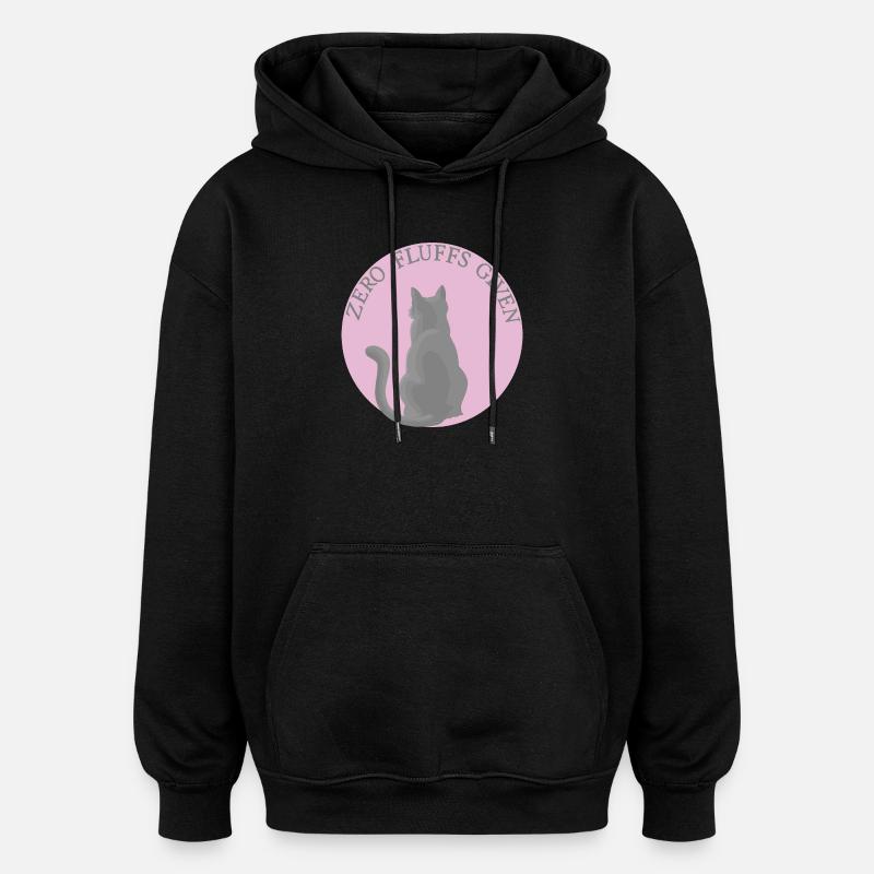 Cat with attitude - Oversized Unisex Hoodie - black
