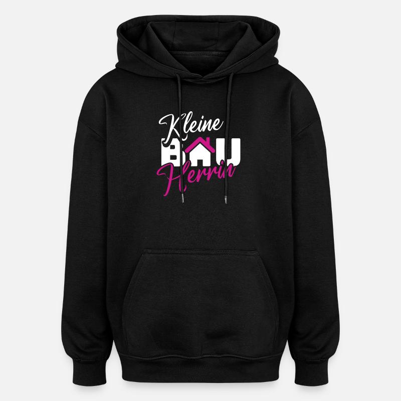 Small Builder Hausliebe Design - Oversized Unisex Hoodie - black