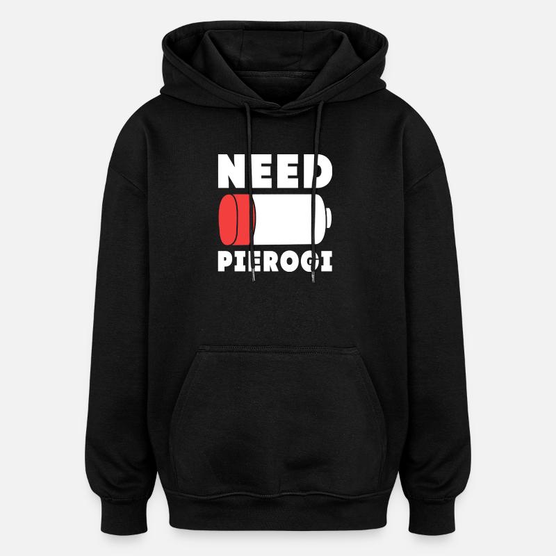 Polen Polnisch Pierogi - Oversized Unisex Hoodie - Schwarz