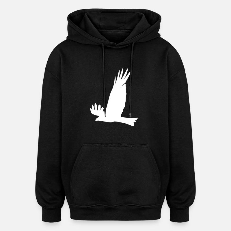 Adler - Oversized Unisex Hoodie - Schwarz
