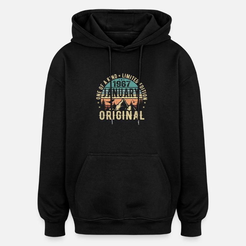 Data Set 38 6 - Oversized Unisex Hoodie - black