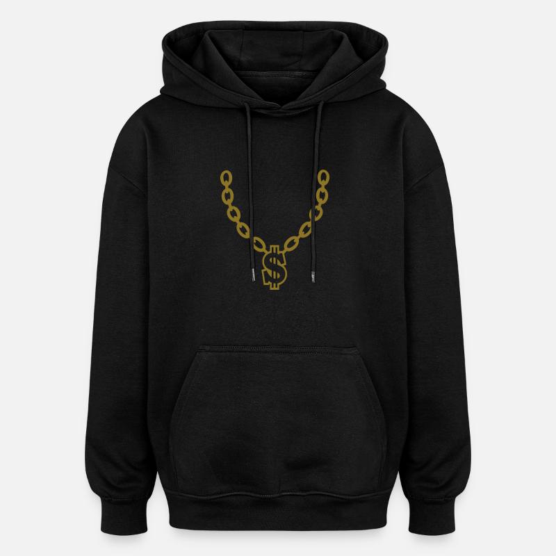 Dollar - Sweat à capuche oversize unisexe - noir