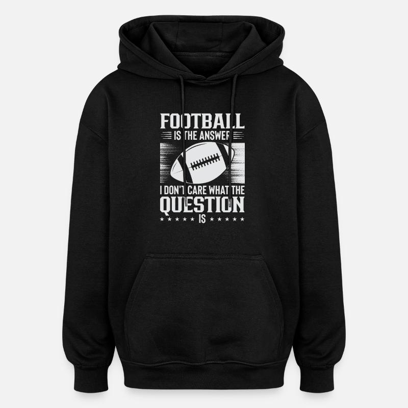 football américain - Sweat à capuche oversize unisexe - noir