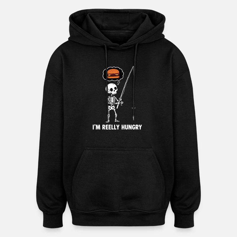 Ich bin hungrig - Oversized Unisex Hoodie - Schwarz
