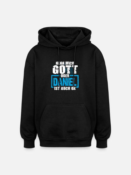 DANIEL - ok - Oversized Unisex Hoodie - Schwarz