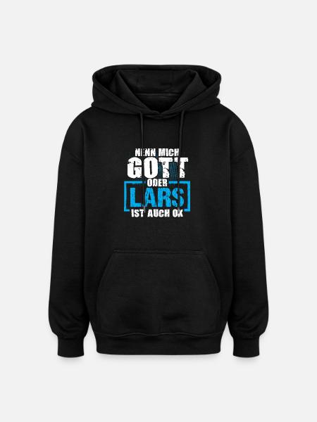 LARS - ok - Oversized Unisex Hoodie - Schwarz