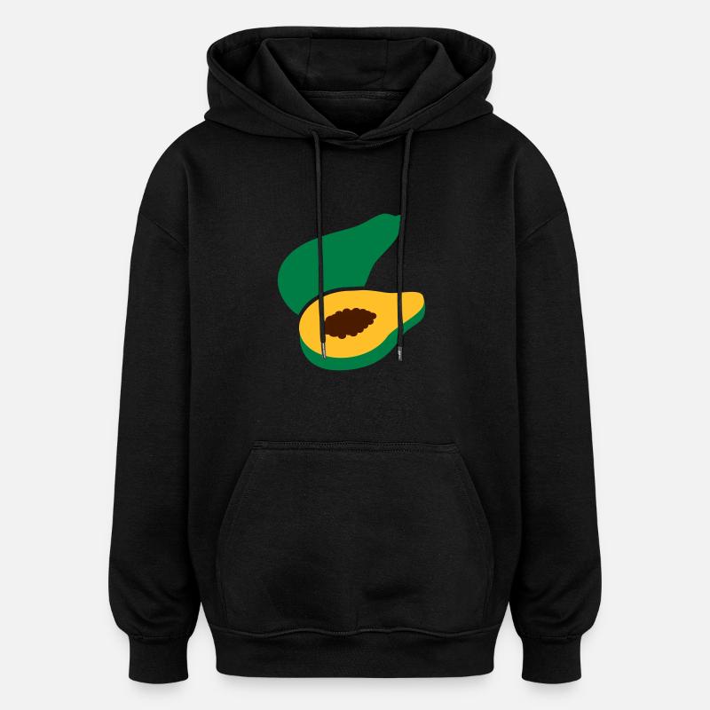 Papaye - Sweat à capuche oversize unisexe - noir
