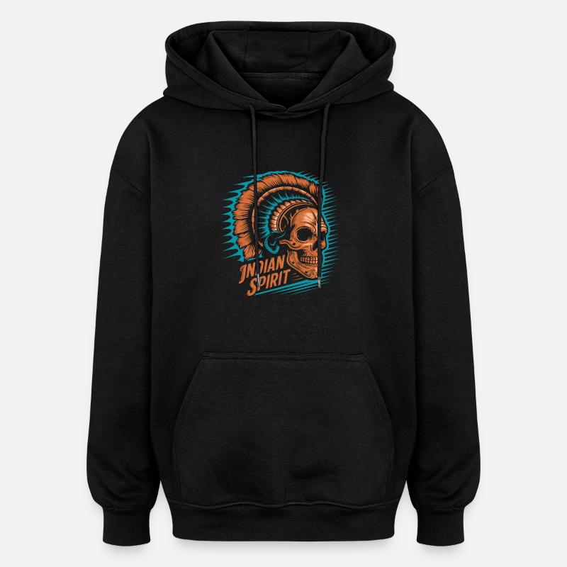 Indischer Geist - Oversized Unisex Hoodie - Schwarz