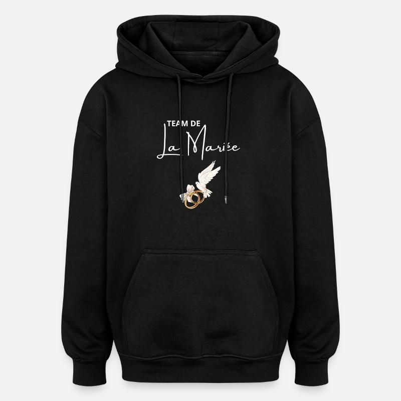Das Brautteam - Oversized Unisex Hoodie - Schwarz