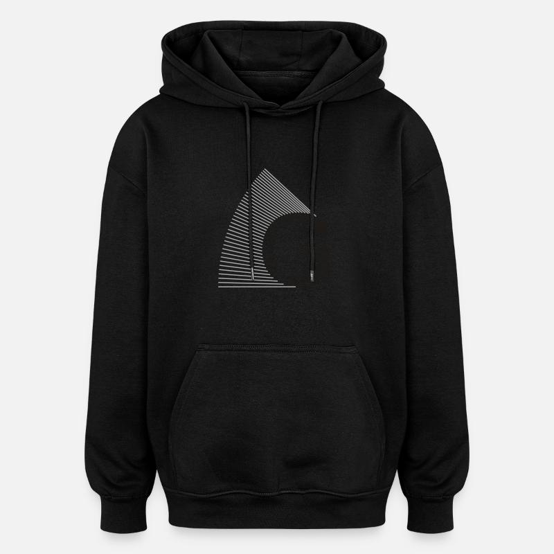 strahlen_typo_G - Oversized Unisex Hoodie - Schwarz