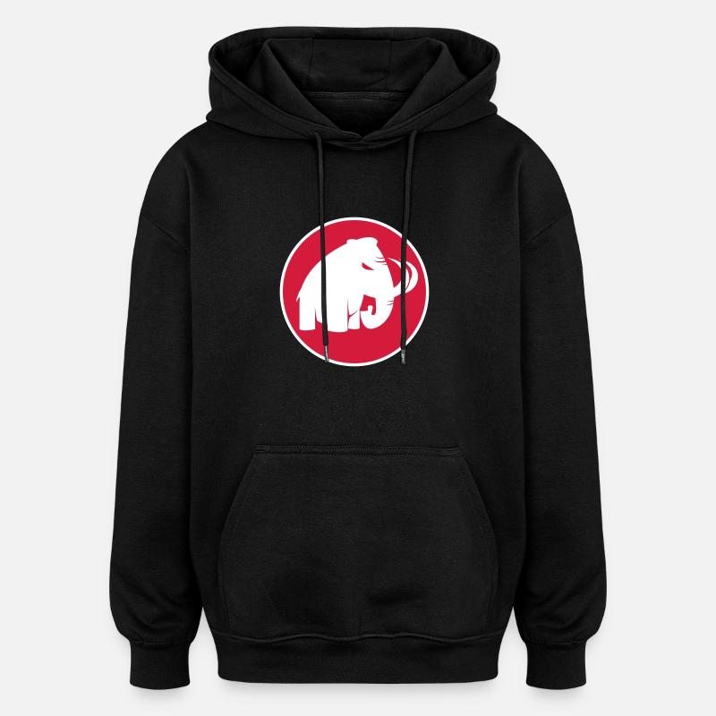 angry mammoth böses Mammut - Oversized Unisex Hoodie - Schwarz