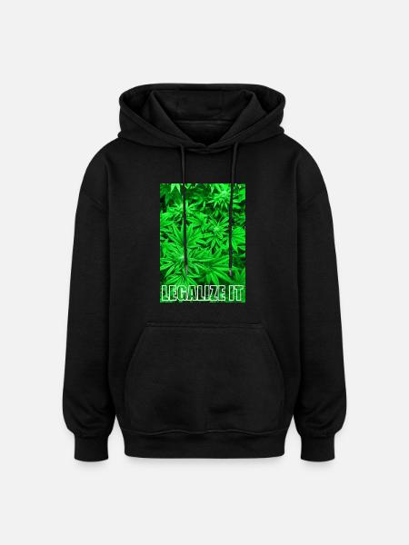 Legalize It - Cannabis - Oversized Unisex Hoodie - Schwarz