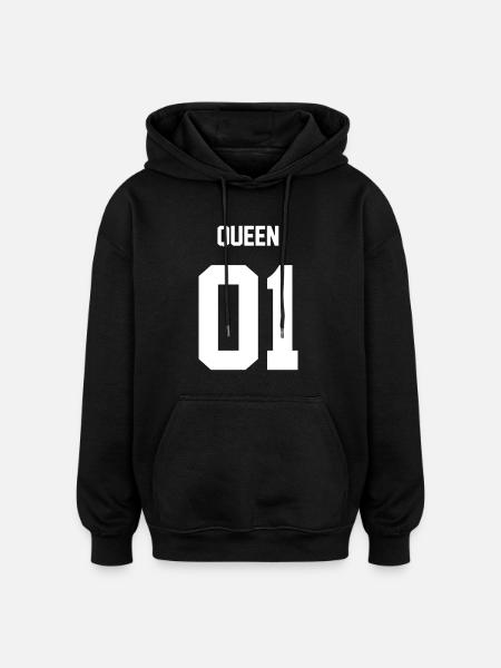 QUEEN - Oversized Unisex Hoodie - Schwarz