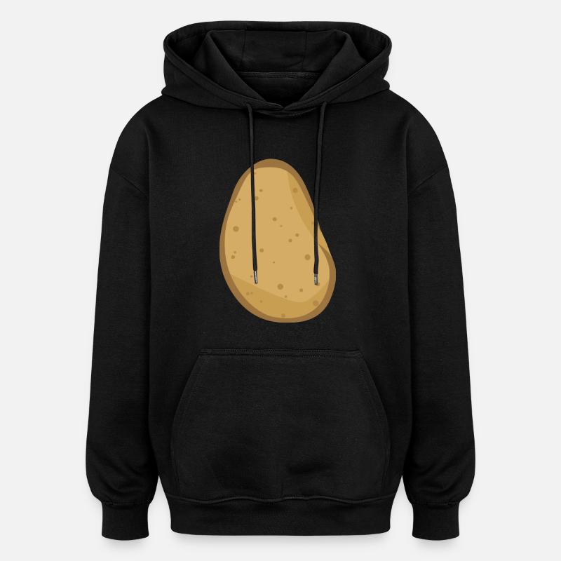 Potato - Sweat à capuche oversize unisexe - noir