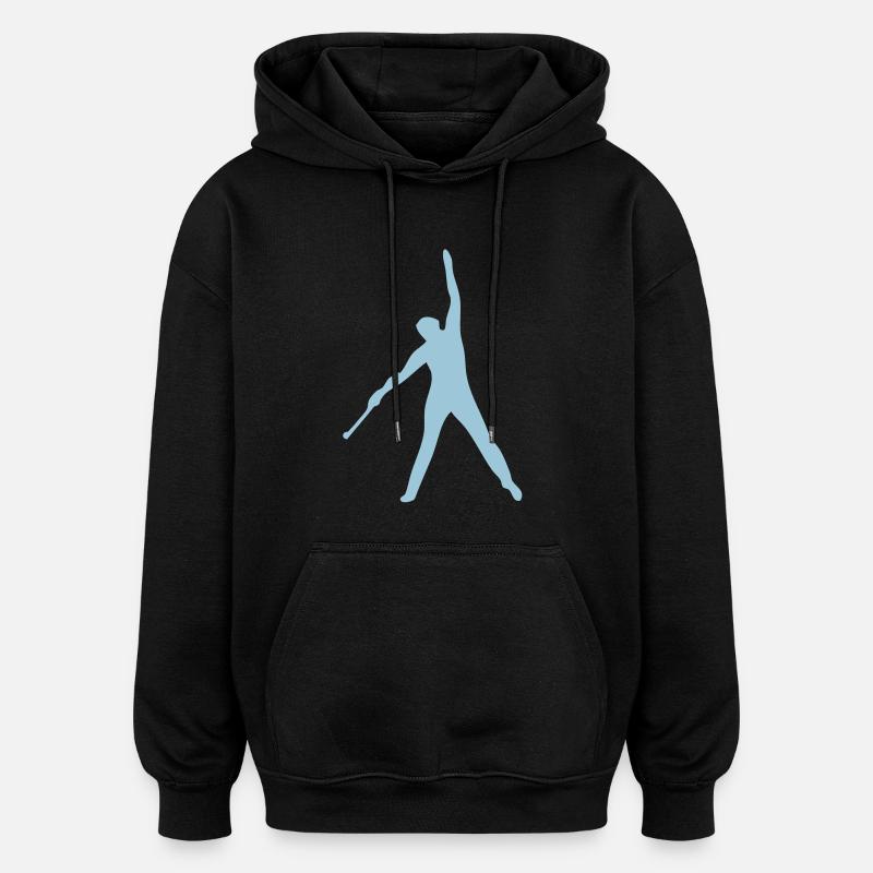 danseuse twirling baton7 - Sweat à capuche oversize unisexe - noir