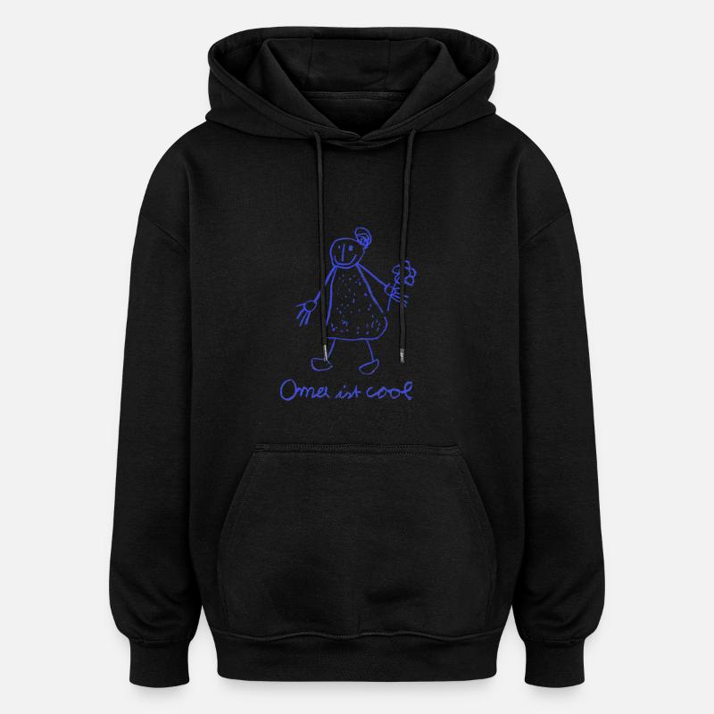 Grand-mère est cool - Sweat à capuche oversize unisexe - noir