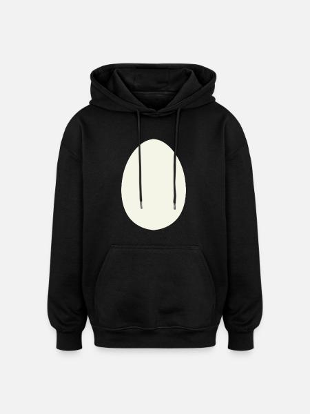 Ei weiß 2 - Oversized Unisex Hoodie - Schwarz