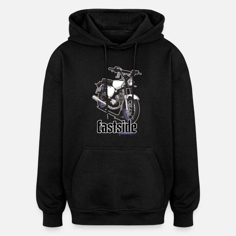 S51 (white) // Illustration - Oversized Unisex Hoodie - black
